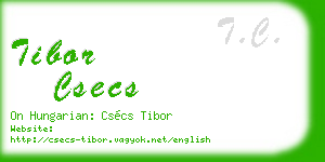 tibor csecs business card