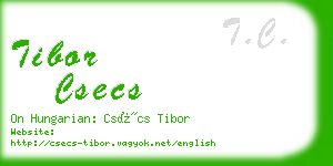 tibor csecs business card